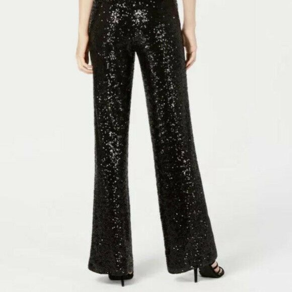 Emerald Sundae Black Sequin Pant Jumpsuit Evening - Picture 4 of 4